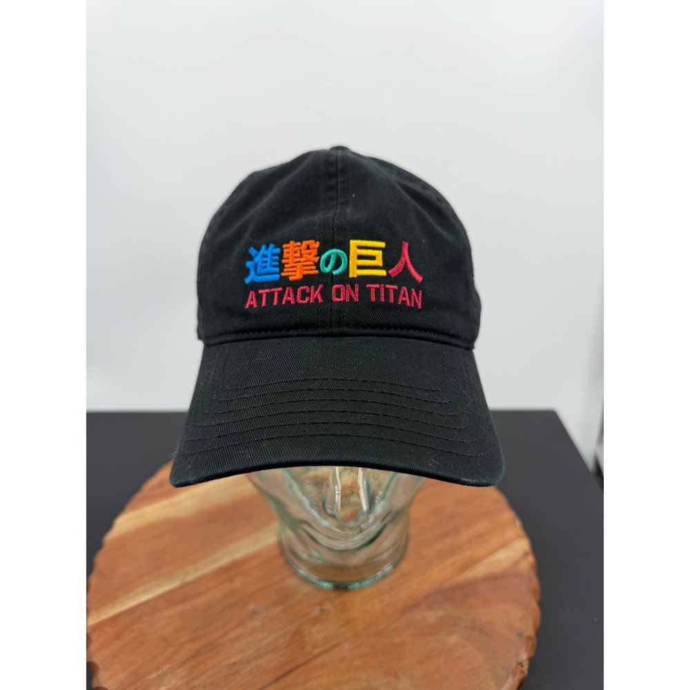 Attack on Titan Final Season Hat Men OS Black Embroidered Colossal Titan Cap